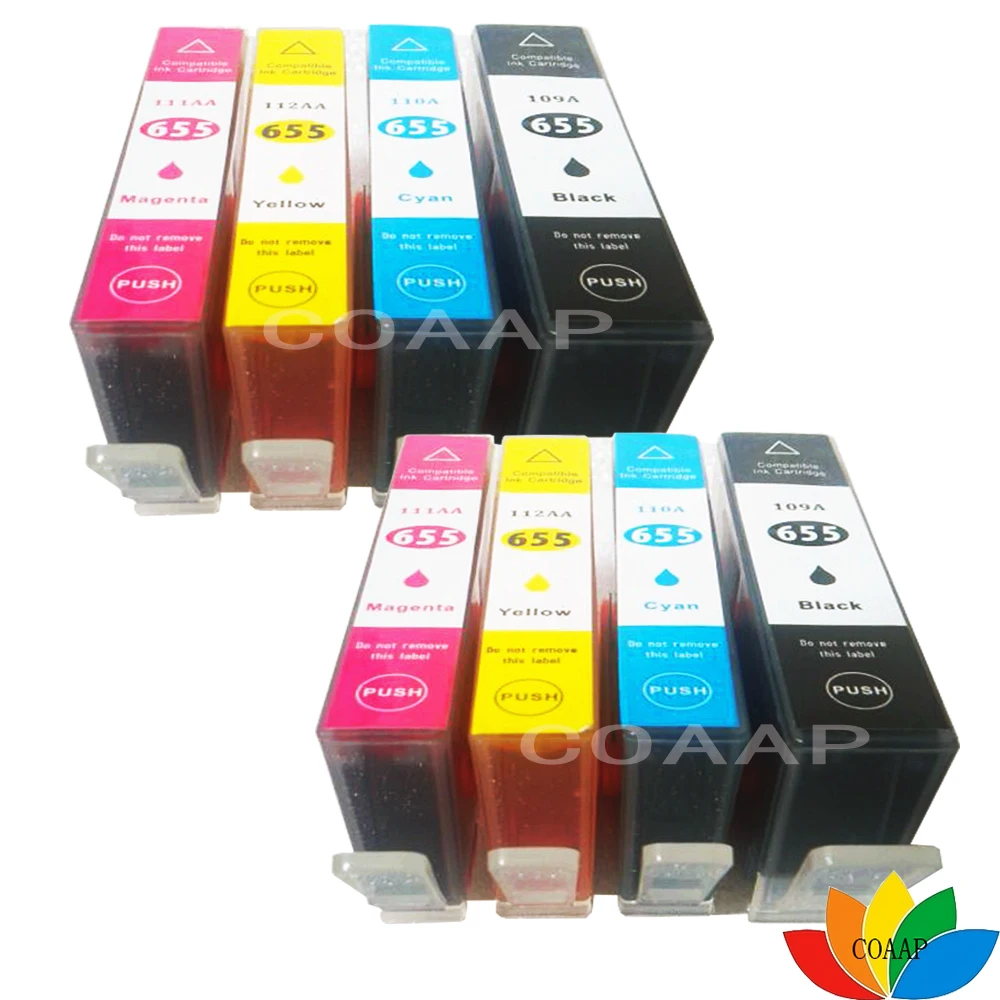 8 Compatible Ink Cartridge For HP Deskjet Ink Advantage 3525 4615 4625 5525 6520 6525 hp655BK