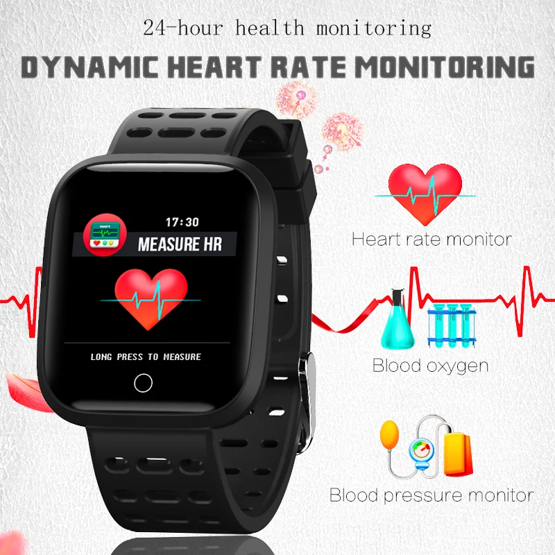 BANGWEI 2019 New Smart Waterproof Watch Fitness Tracker Heart Rate Sphygmomanometer Electronic Clock Sport Watch For Android IOS