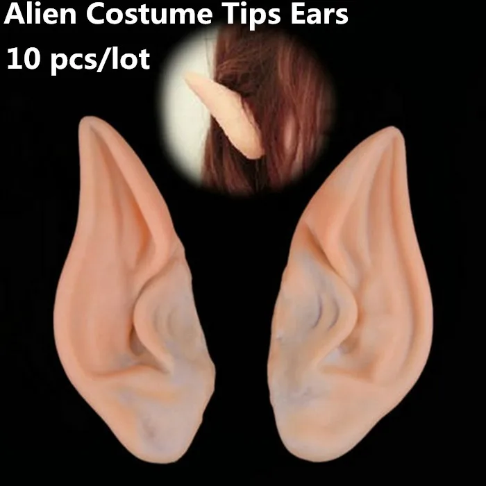 

Halloween Party Cosplay 1 Pair Latex Fairy Pixie Elf Ears Accessories Halloween Cosplay Party Mask Soft Pointed Prosthetic Ears
