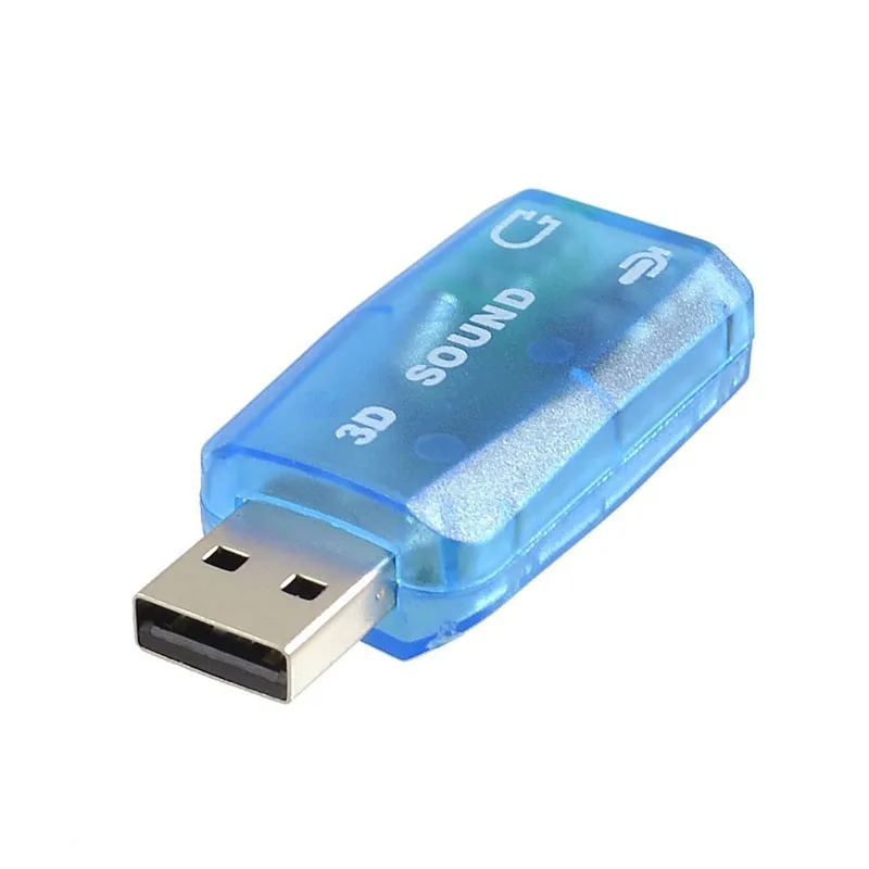 5 1 канальная внешняя звуковая карта USB 2 0 со штекером для наушников и микрофона 3