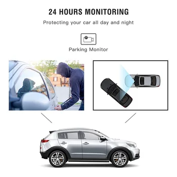 

Car Dash Cam Touch DVR Driving Recorder Dual Lens HD Rear View Mirror With Camera