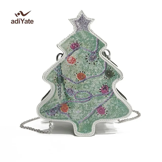 ADIYATE Pu Crossbody Bag Women For Party Winter Ladies Cute Christmas Tree Shape Tote Girls ADIYATE Pu Crossbody Bag Women For Party Winter Ladies Cute Christmas Tree Shape Tote Girls