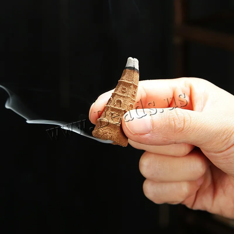 30PCs/Box Natural Smoke Cone Backflow Incense Cones Handmade Joss Sticks tibetan sandalwood Pure Natural Aromatherapy Fresh Air