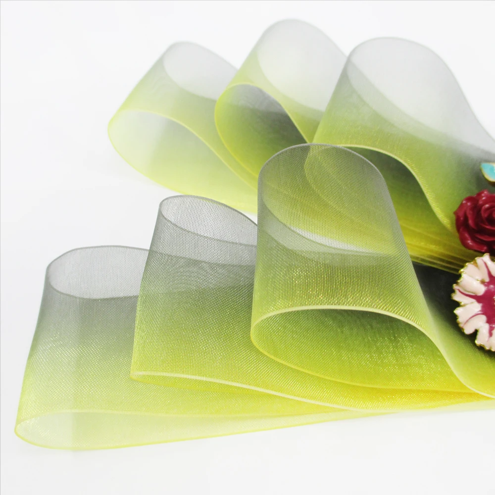5 ярдов в рулоне декоративная лента из органзы 1 дюйма (38 мм) ярдов|organza ribbon|gift wrapribbon