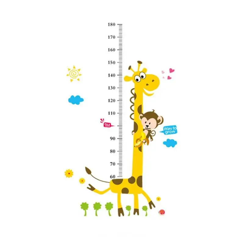 

Catroon Measure Height Sticker Wall Sticker home Decor For Rooms Practical Kids Height Ruler Stadiometer Wall Art Sticker Poster
