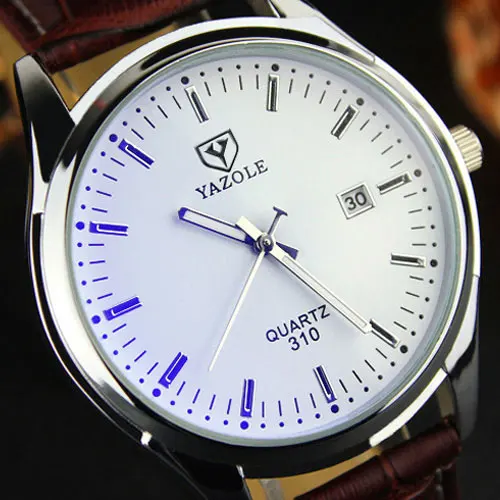 

YAZOLE Casual Watch Men Watches Business Quartz Watches For Men Leather Clock Male Bracelet Wristwatch Hours reloj hombre