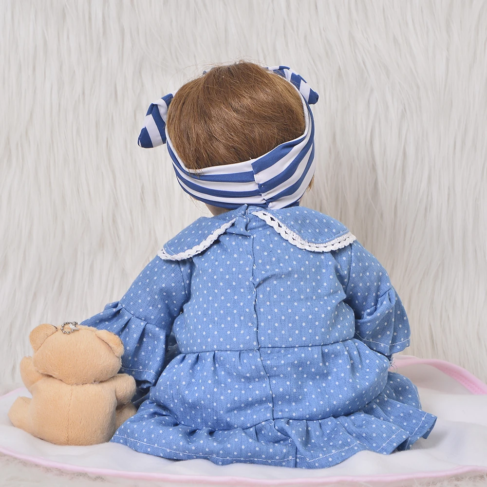 KEIUMI 17 дюймов Reborn силиконовые детские куклы реалистичные милые 43 см Reborn Menina Boneca дети Playmate для детей день подарки