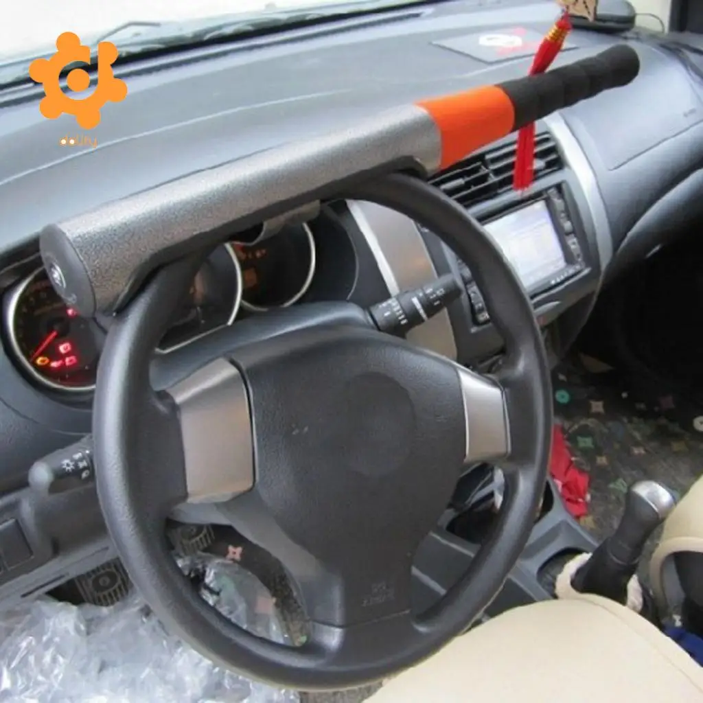 dolity Car Van Vehicle Baseball Bat Steering Wheel Security Lock Anti-theft