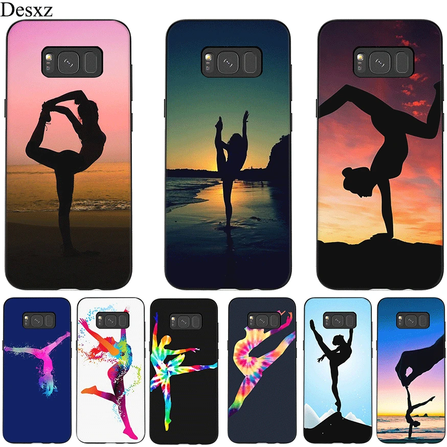 

TPU Mobile Phone Case For Samsung A10 A20 A30 A40 A50 A60 A70 A7 A8 A9 A6 A5 A3 J6 Cover Gymnastics Silhouette Shell