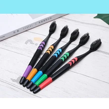 10 шт. семейный набор зубной щетки мягкий бамбуковый уголь для взрослых cleancare десны тонкие волосы для дома унисекс здоровые зубы чистящие кисти инструменты