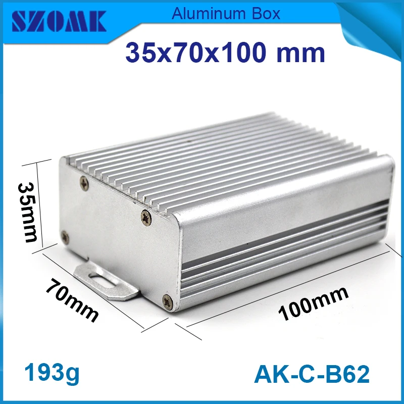 

1 piece free shipping extruded aluminum enclosure aluminum box 35(H)x70(W)x100(L) mm extruded aluminium box