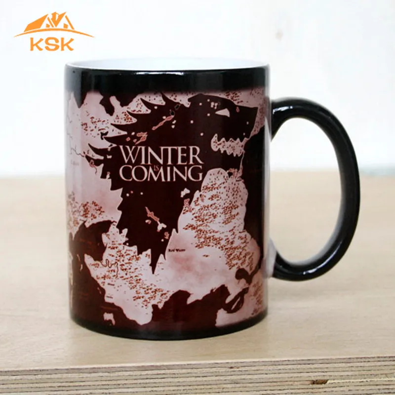 

Game of thrones Creative ceramic color changing coffee cup coffee mug friends gift of handgrip mark cup coffee mugs creative