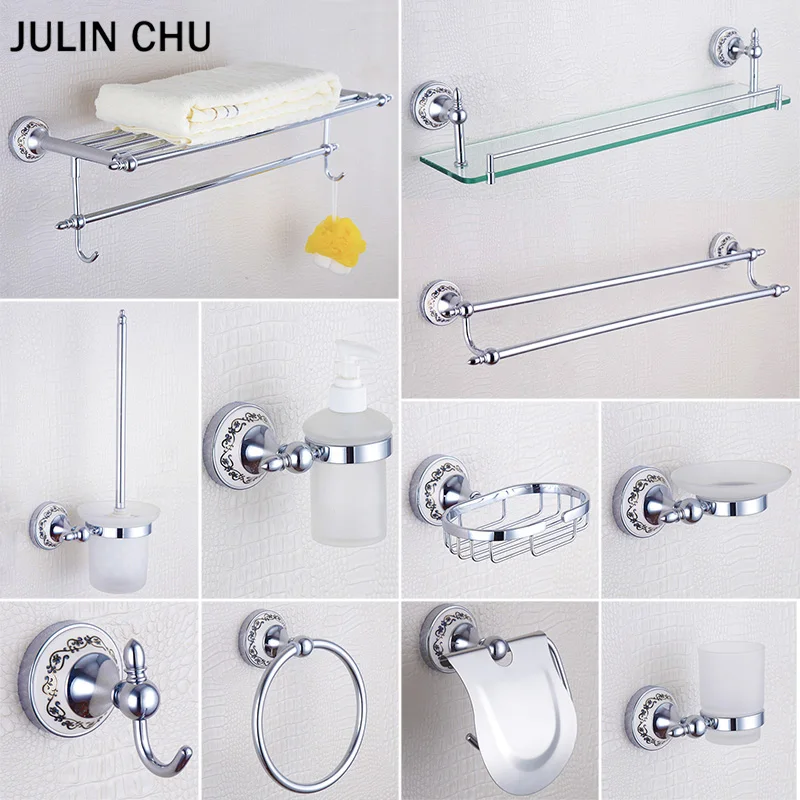 Günstig Chrome Bad Hardware Set 304 Edelstahl Kupfer Dusche Seife Dish Handtuch Rack Regal Papier Halter für Bad Zubehör