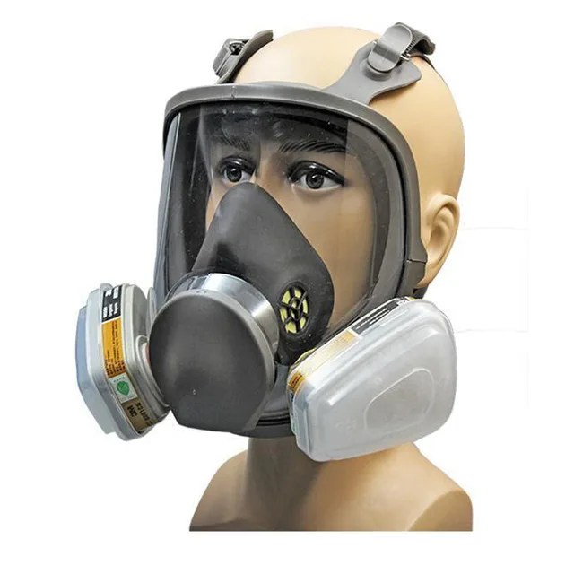 Full Face Gas Mask Chemical Respirator Against Organic Vapor/Chlorine gas/Benzene KR006in