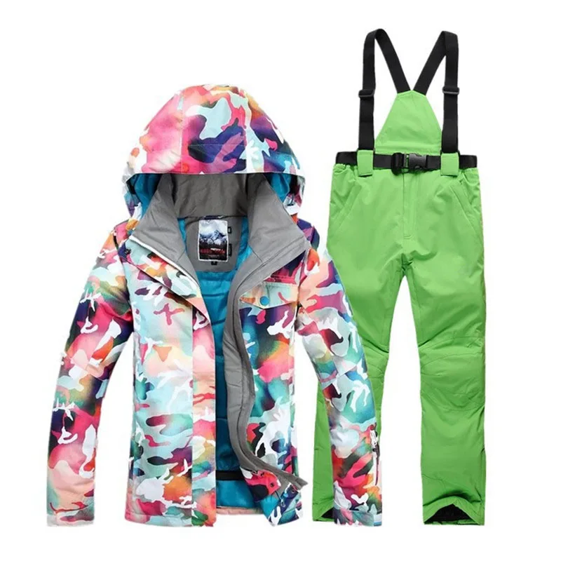 Winte 10K куртки женские Сноубординг зимняя спортивная одежда лыжные комплекты водонепроницаемый толстый-30 теплый костюм куртки+ брюки