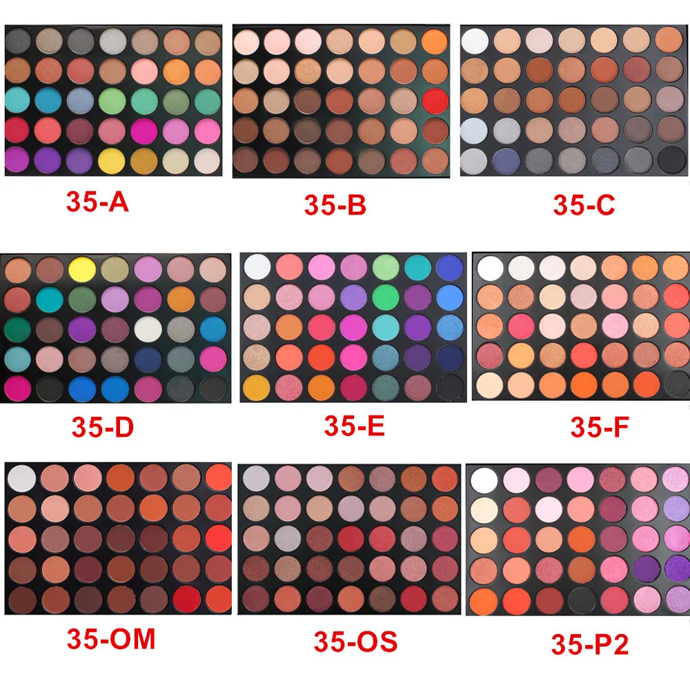 Hot 35 Colors Eyeshadow Palette Earth Warm Color Shimmer Matte Eye