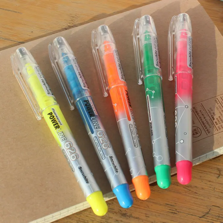 office multicolor power line free ink Head Pen Note Pen high-lighter pen 626,highlighter pen