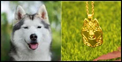 Ретро антикварное серебряное ожерелье ручной работы с подвеской в виде собаки Акита Хаски Померанский ювелирные изделия для женщин женские панк милые