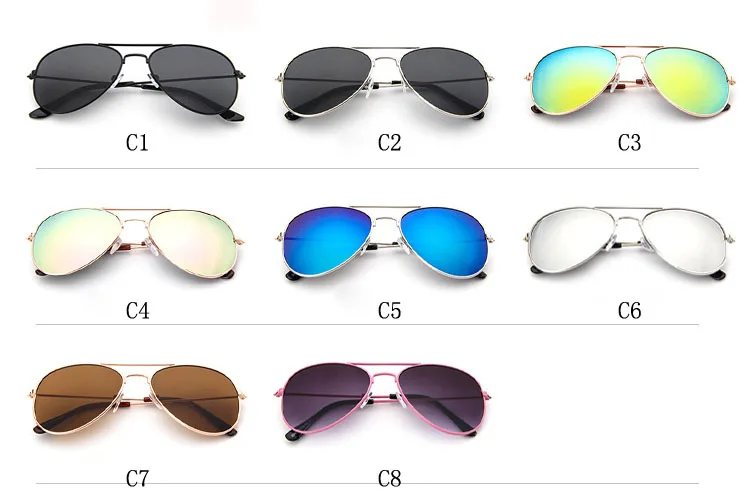 [EL Malus] Ретро детские солнцезащитные очки авиаторы UV400 Золотая оправа очки дети UV400 Пилот солнцезащитные очки для девочек и мальчиков