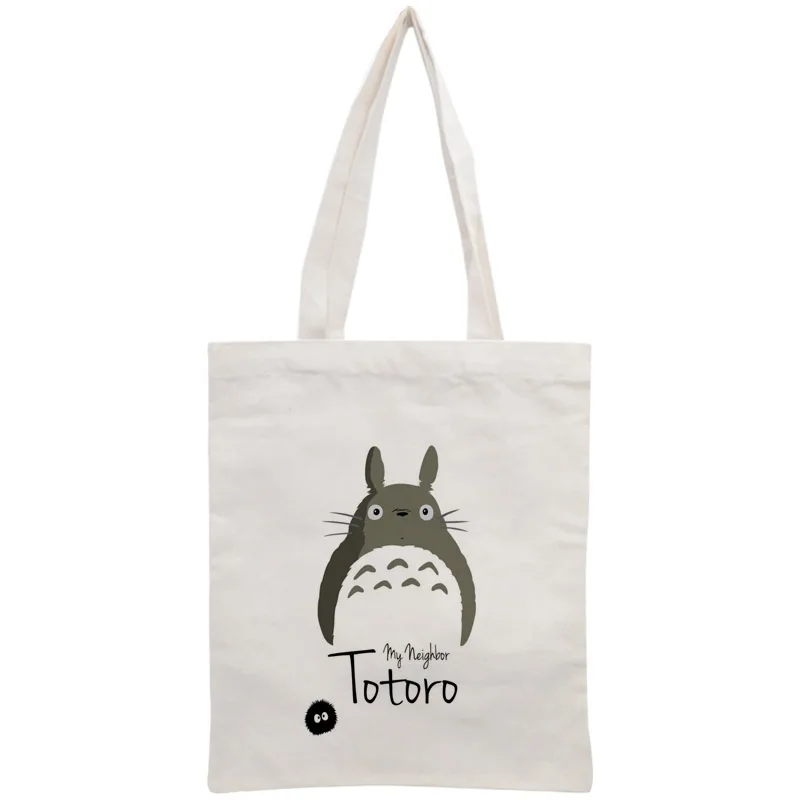 Сумка Totoro на заказ, многоразовая сумка, сумка через плечо, складная сумка из хлопка и холста, сумки для покупок, Настраиваемые на ваш образ - Цвет: 9