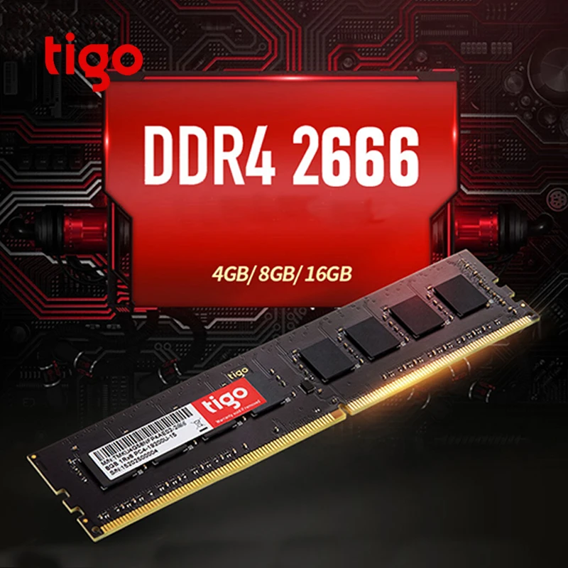 Tigo ram 8 Гб 2666 МГц Память DDR4 память DDR 4 288 PIN для настольных ПК игра ram пожизненная Гарантия
