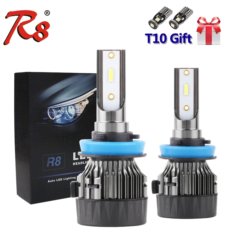 R8 Mini All In One Plug and Play LED Headlight Foglight Bulbs H1 H4 H7
