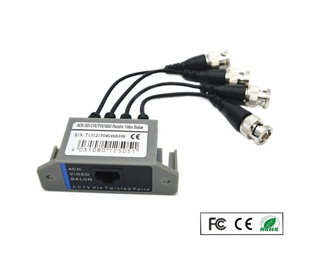 

4 Channel HD Video (BNC) to UTP (RJ45) Video Balun for CCTV