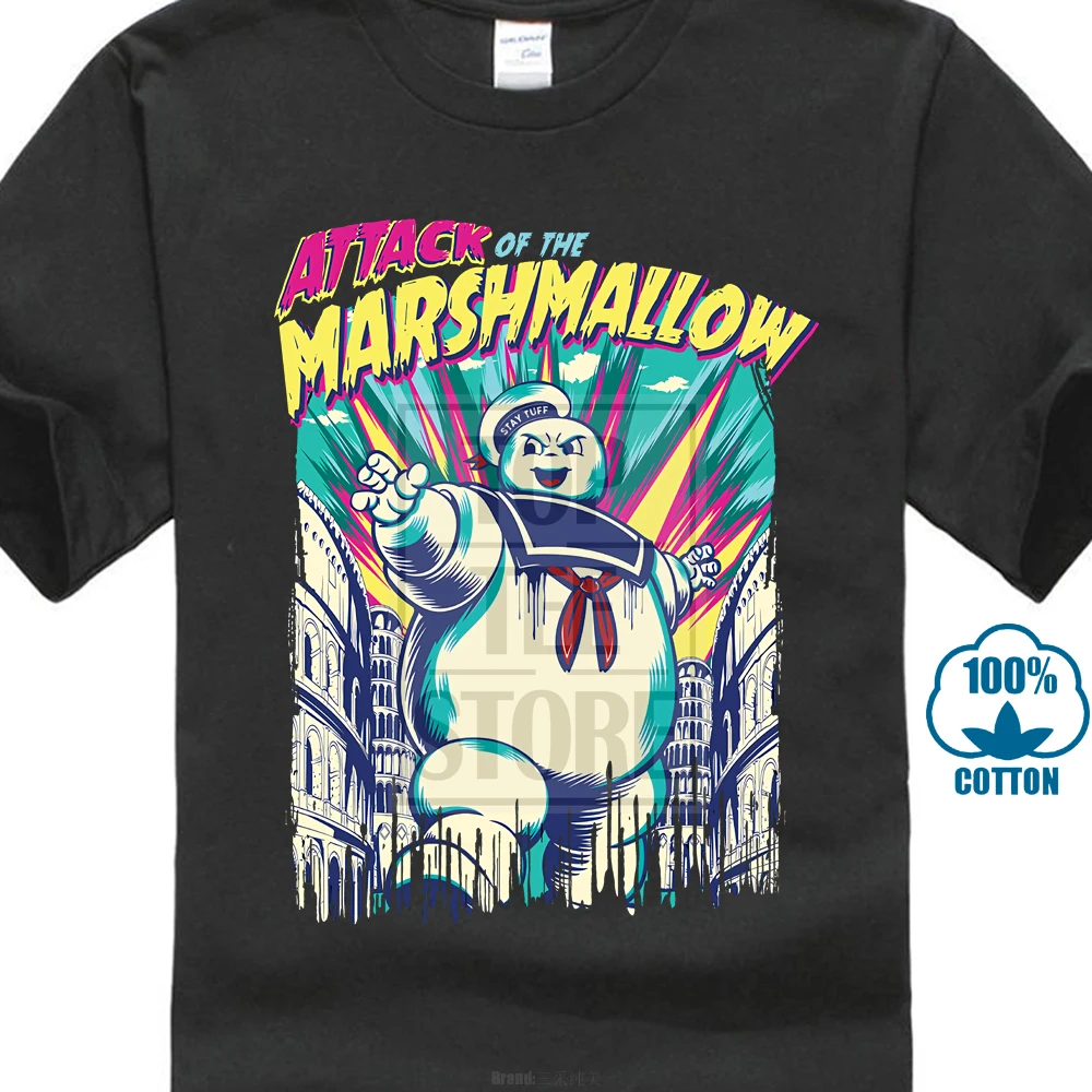 

T Shirt Attack Of The Marshmallow S 4Xl Viele Farben Ghostbuster Comic Slimer
