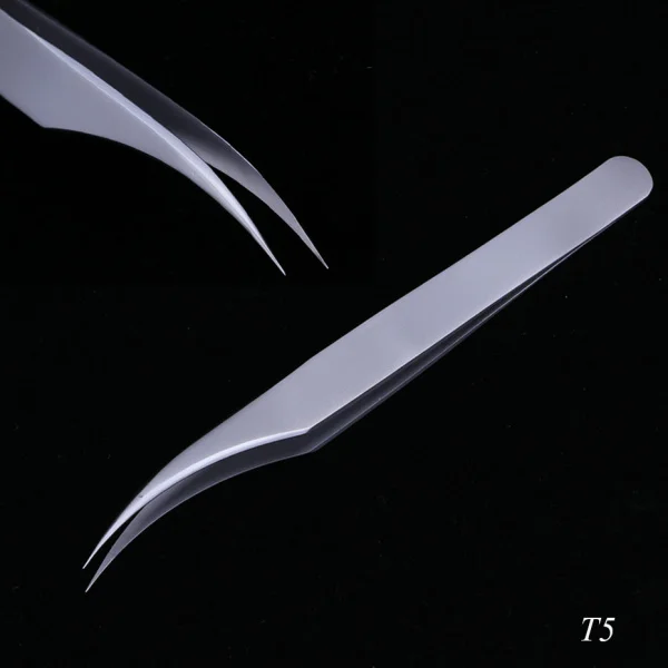 1 шт пинцеты прямые, изогнутые Нержавеющая сталь ногтей ресниц Пинцет расширитель для бровей щипцы техническое обслуживание и ремонт инструменты CHT3-T6 - Цвет: T5