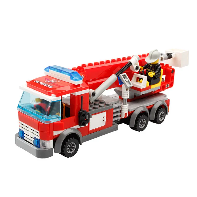 8053 игрушек 244 шт. строительные блоки серии город пожарная техника обучающая