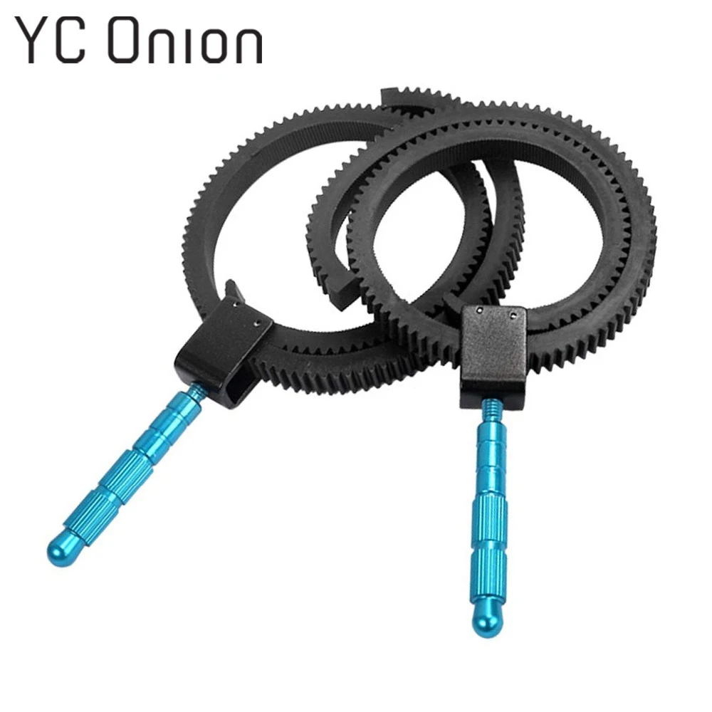 

2PCS Camera Focus Ring Lens Adapter Aluminum Alloy Grip Camcorder Adjustable Rubber Follow Focus Gear Rings Belt For DSLR Camera