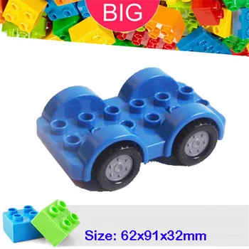 

Large Building Block compatible Duplo Parts 11841 Car Base 2x6 Classic Piece Big Dot Brick Toy Accessory Bricklink D11841