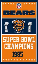 Chicago Bears Super Bowl Champions Flag Banner 100 D Polyester 3×5 FT flag brass grommets custom flag 001, free shipping