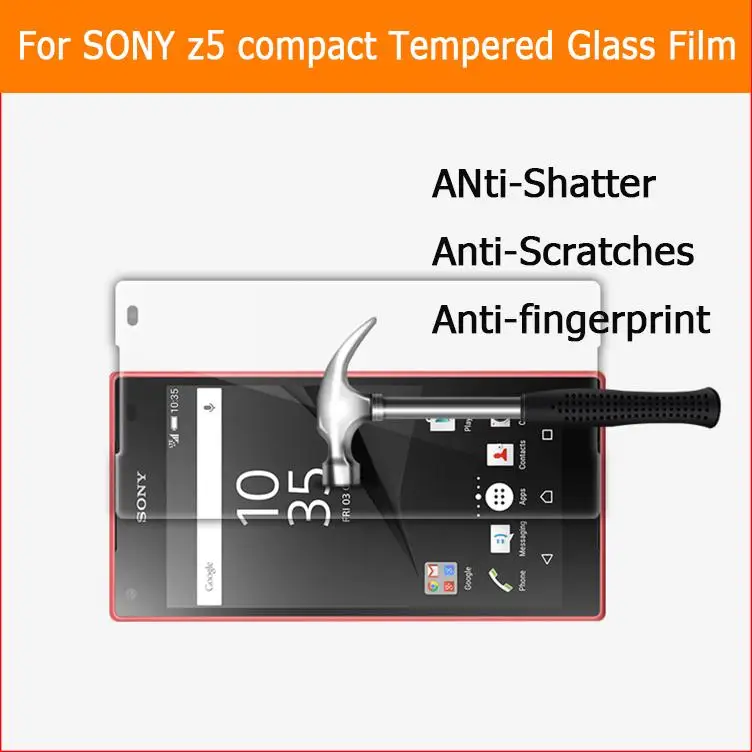 Premium 0.3mm 9H Tempered Glass Film For Sony Xperia Z5 Compact 4.6&quot Front Anti-shatter Screen Protector Protective HD Lcd | Мобильные