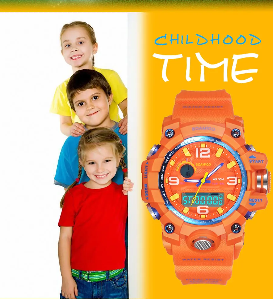BOAMIGO Fashion Brand Students Sports Watches Child Quarz Digital Swim Wrist Watch Waterproof Girl Boy Teenage Kids Daily Watch (16)