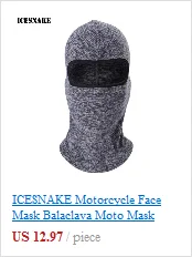 ICESNAKE мотоциклетная маска, мотоциклетная грелка для шеи, Зимняя Теплая Флисовая Балаклава, шапка с капюшоном, маска для езды на мотоцикле, Черная