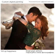 Быстрая Настройка свадебное домашнее животное фото краска по номерам с рамкой индивидуальная цифровая масляная краска ing Art Раскраска по номерам