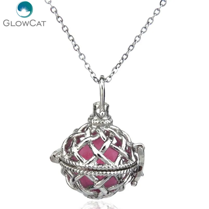 

K33 Silver Round Cross Diffuser Locket Necklace Women Aromatherapy Steel 16" Aroma Essential Oil Diffuser Locket