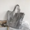 Sac à main Vintage en papier Kraft, sac de Shopping en PVC Transparent, Double sac Transparent, imperméable décontracté fourre-tout à bandoulière, sacoche ► Photo 3/5