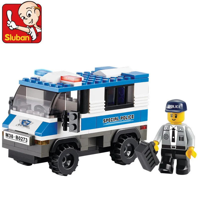 

Sluban 126pcs DIY Special Prisoner Police-Car Building Blocks Educational Toys for Children