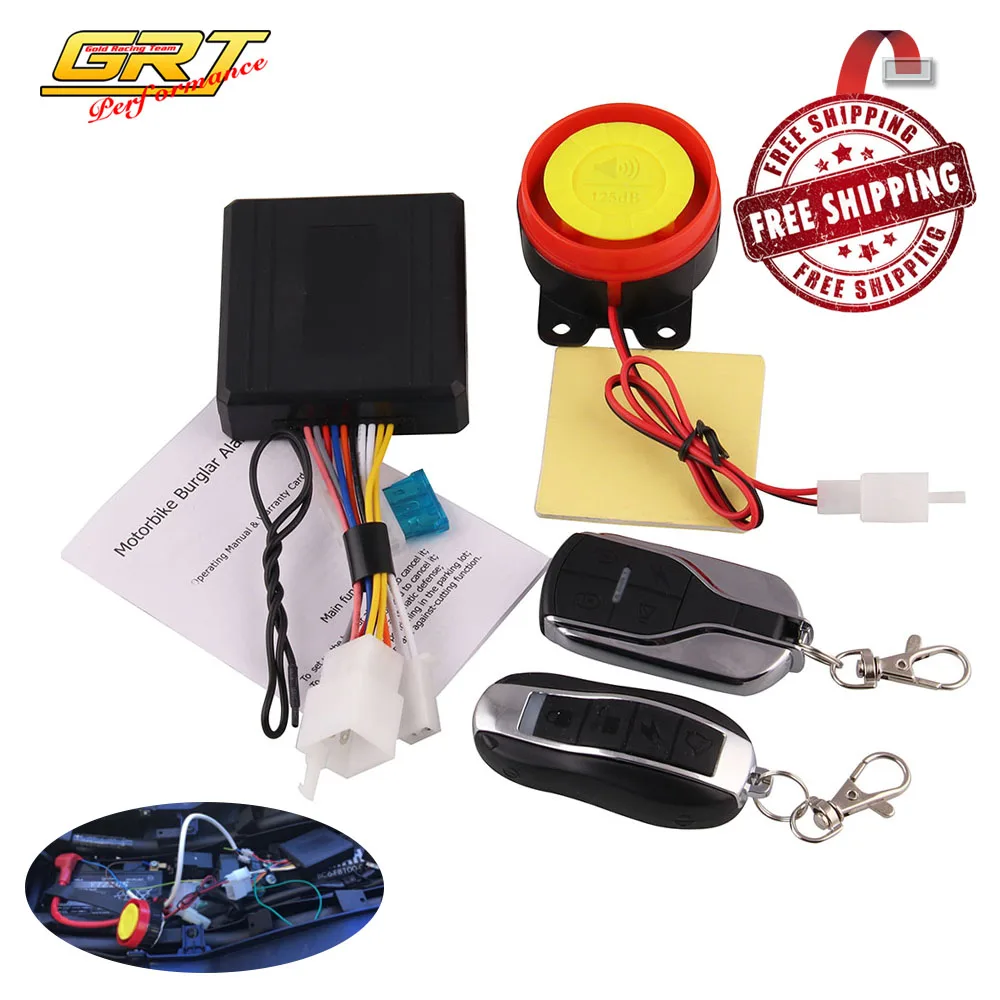 

Universal Motorcycle Bike Alarm System Scooter Anti-theft Security Alarm Moto Remote Control Engine Start + Alarme Moto Speaker
