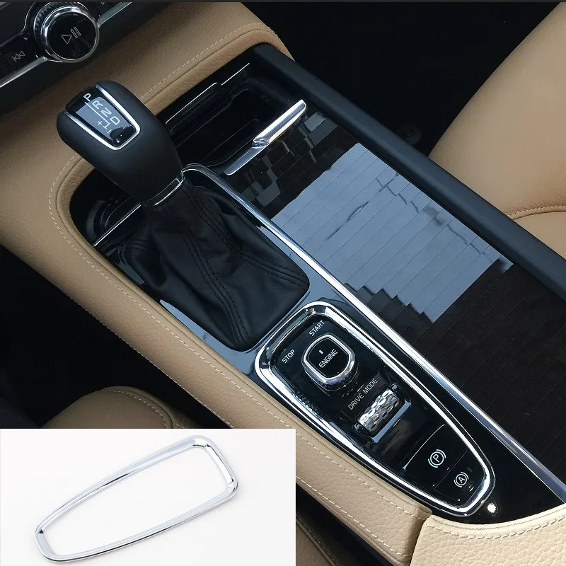 

1pc car styling chroming shift lever panel decoration frame console panel sticker for VOLVO 2016-2017 XC90 S90 V90CC accessories