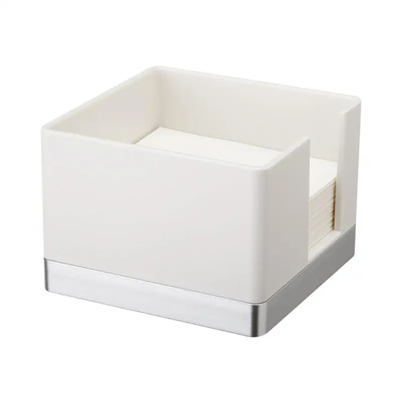 

Plastic Memo Holder Simple Elegant Sticky Notes Holder Desktop Note Dispenser White Coloe