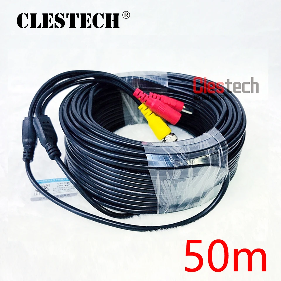 ALL Copper 5m 10m 15m 20m 25m 30m 50m Video+power HD Security Camera Wires Extension extension with BNC+DC 2in1 two in Cables