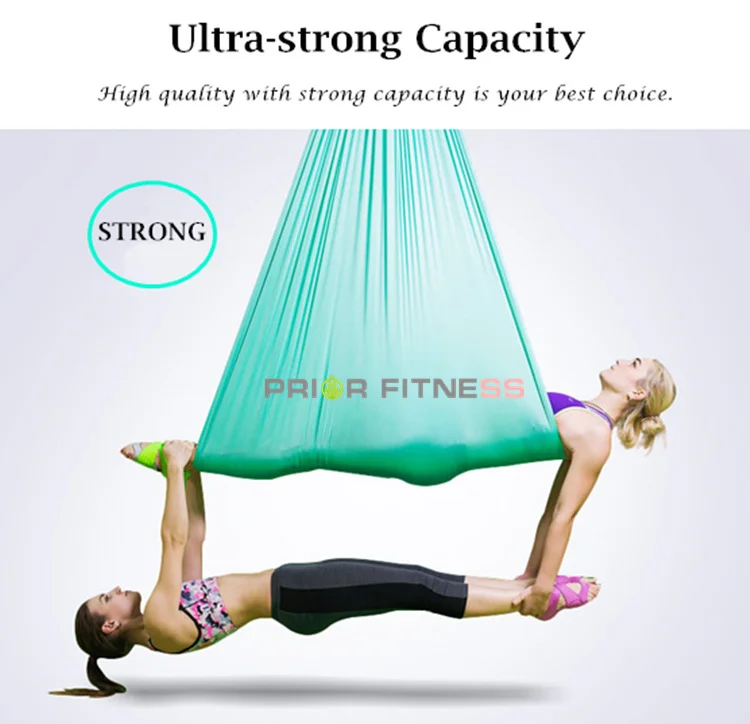 Prior Fitness Top Quality Nylon Tricot Yoga Hammock Fabric 4Mx2.8M Anti Gravity Aerial Yoga Hammock Silks -Quality Guarantee (6)