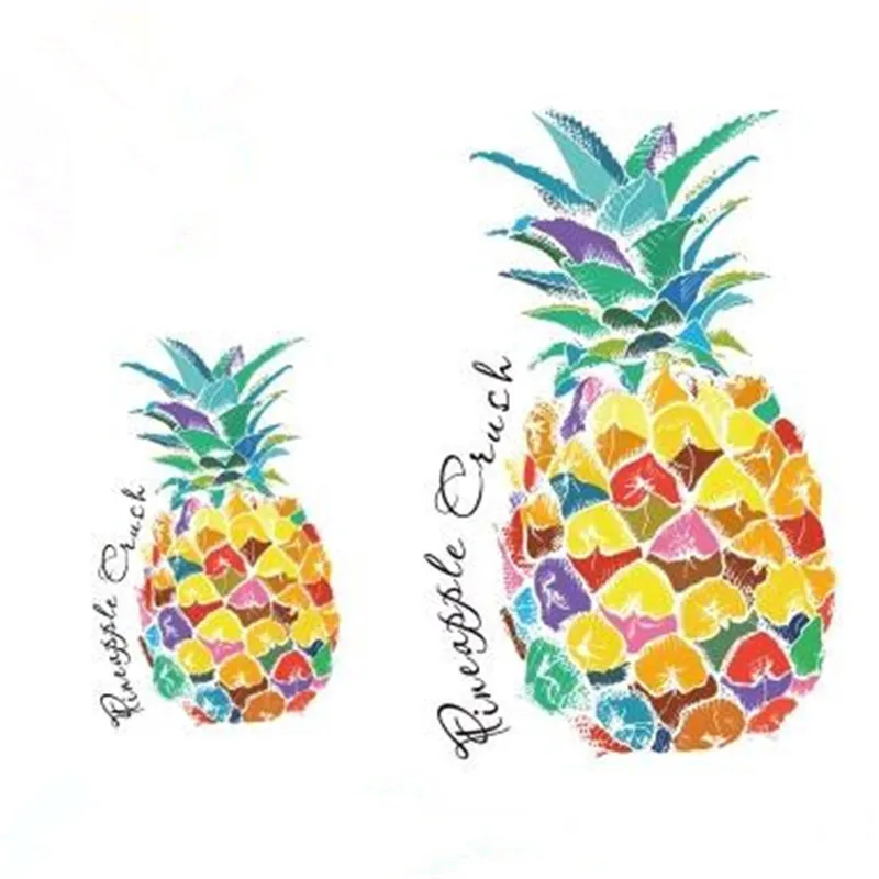 

Clothes printed fruit patch deal with it pineapple pattern Heat transfer printing Iron on patches for clothing Diy design logo