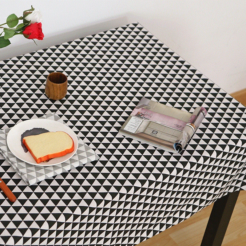 

New simple grid Tablecloth table cloth dinner mat Mat table cover linen printed dinner desk home textile Dec wholesale FG703