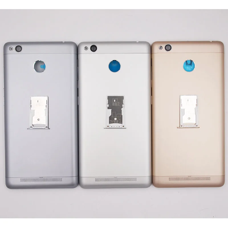 

BaanSam New Battery Door Back Cover SIM Card Tray Housing Case For Xiaomi Redmi 3s Redmi 3 Pro With Power Volume Buttons