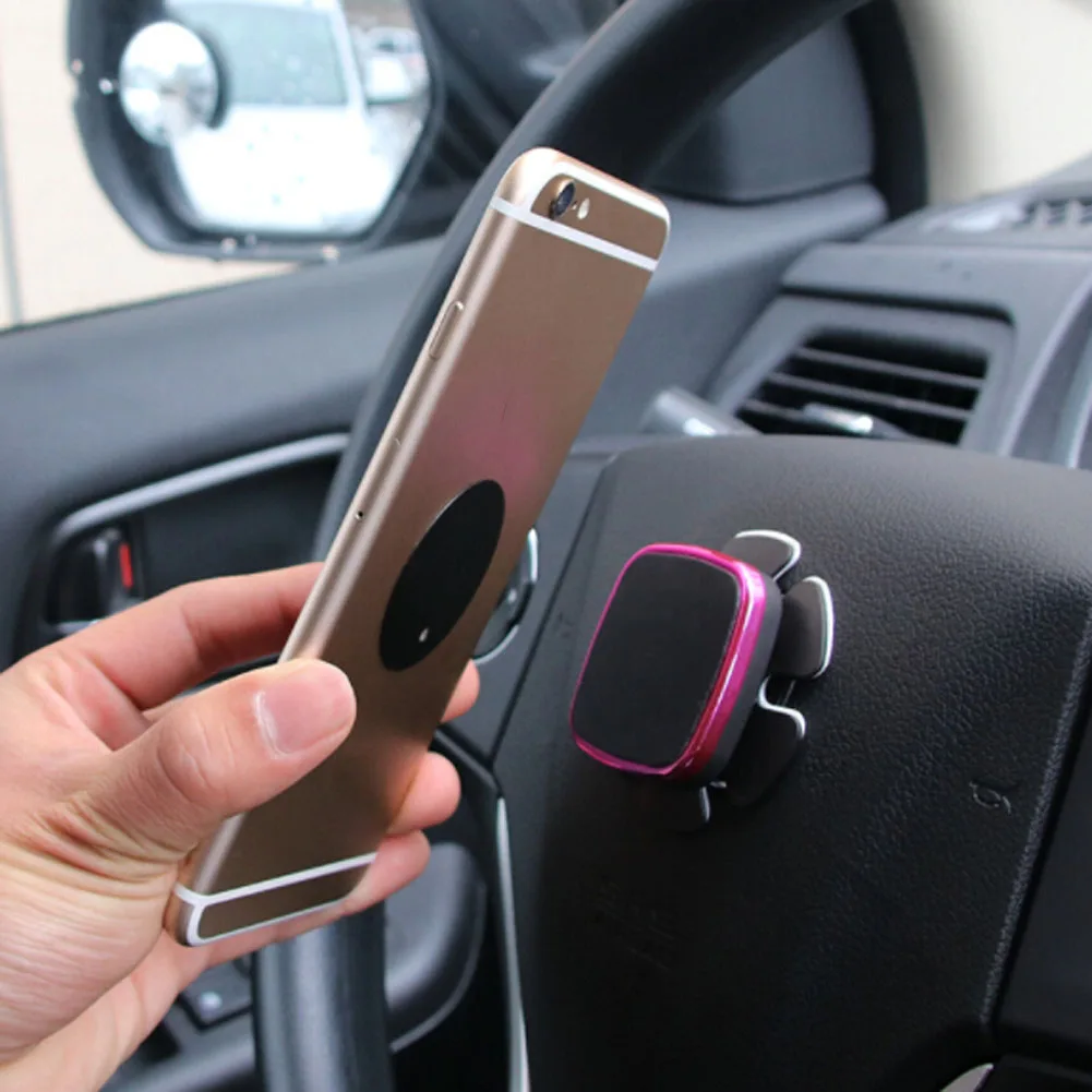 

Universal 6*2.5cm Auto Car Steering Wheel Mobile Phone Magnetic Holder Bracket Smart Phone Support Navigation Holder Car-styling