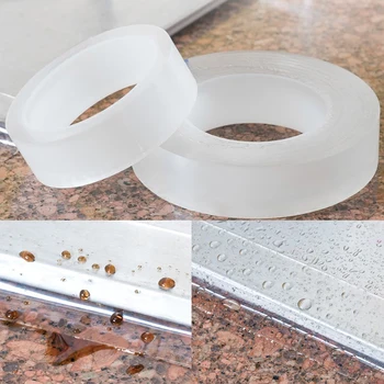 

Hot Kitchen Sink Waterproof Mildew Strong Self-adhesive Transparent Tape Bathroom Crevice Strip Self-adhesive Pool Water Seal